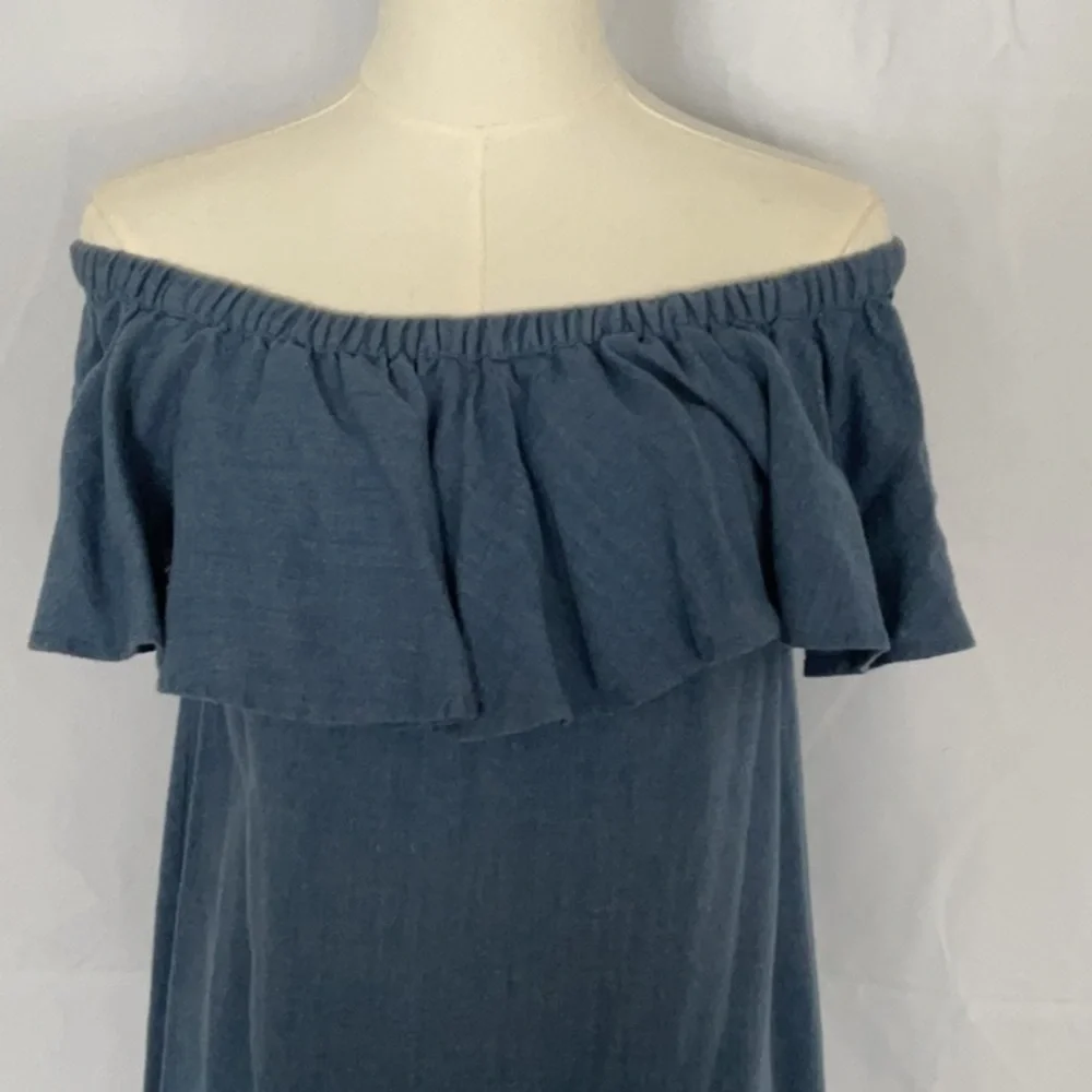 Madewell chambray off the shoulder dress size S